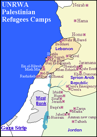 معسكرات الأنوروا في الدول العربية